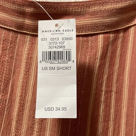 Rust Orange and Cream Wrap Skirt - Picture 3 of 6